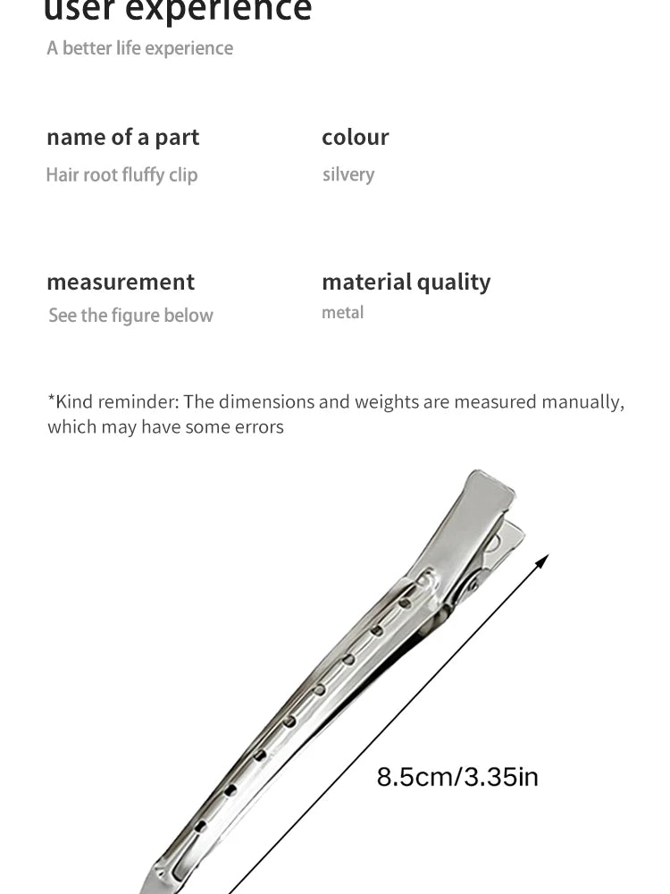 Hair Salon Hair Clips Metal Duckbill Crocodile Curling Hair Styling Clips Barber Shop Hair Positioning Clips Women Hair Clips