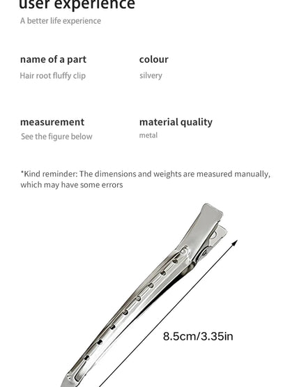Hair Salon Hair Clips Metal Duckbill Crocodile Curling Hair Styling Clips Barber Shop Hair Positioning Clips Women Hair Clips