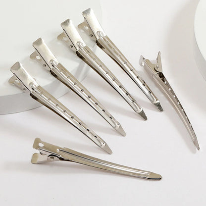 Hair Salon Hair Clips Metal Duckbill Crocodile Curling Hair Styling Clips Barber Shop Hair Positioning Clips Women Hair Clips