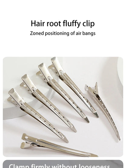 Hair Salon Hair Clips Metal Duckbill Crocodile Curling Hair Styling Clips Barber Shop Hair Positioning Clips Women Hair Clips