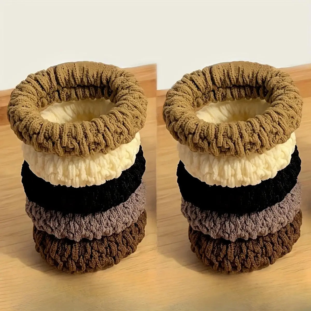 HairTies,High Elasticity Durable Hair Scrunchies - Seamless, Thick Knit Ponytail Holders in Assorted Colors