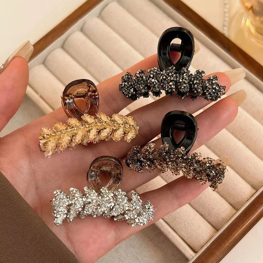 Glitter Shiny Small Grab Clip Women Girl Hair Side Clip Forehead Bang Princess Small Hair Claw Clamp Hair Clip Styling Headdress