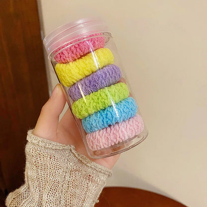 HairTies,High Elasticity Durable Hair Scrunchies - Seamless, Thick Knit Ponytail Holders in Assorted Colors