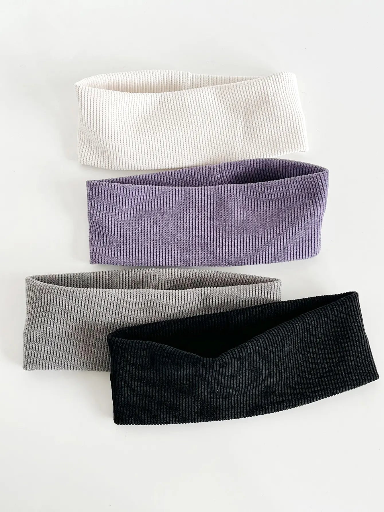 4Pcs Simple Fashion Women Solid Color Elastic HairBands Cute Wash Face Make-up Hair Band Vintage Sports Running Yoga Headbands