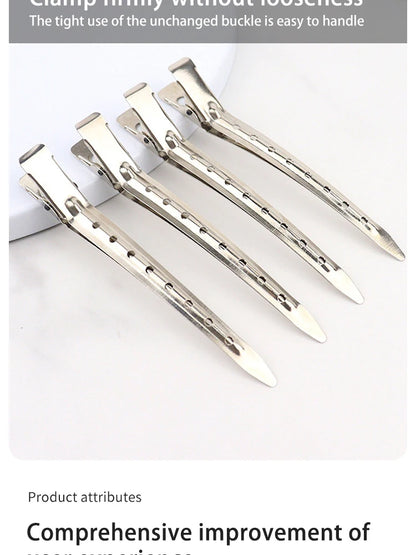 Hair Salon Hair Clips Metal Duckbill Crocodile Curling Hair Styling Clips Barber Shop Hair Positioning Clips Women Hair Clips