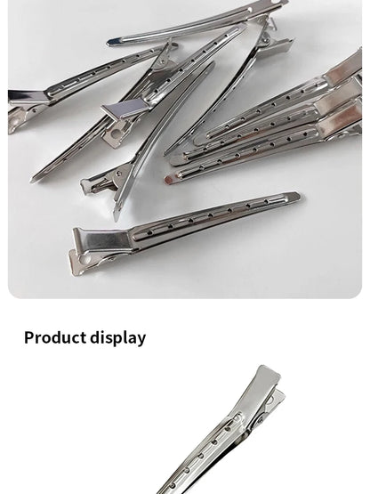 Hair Salon Hair Clips Metal Duckbill Crocodile Curling Hair Styling Clips Barber Shop Hair Positioning Clips Women Hair Clips