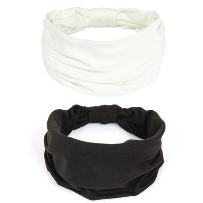 Wide Headbands For Women Non Slip Soft Elastic Hair Bands Yoga Running Sports Workout Gym Head Wraps Turbans Bandana